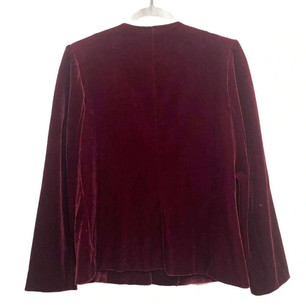 Women's Vintage 1980’s Act III Burgundy Velvet Blazer